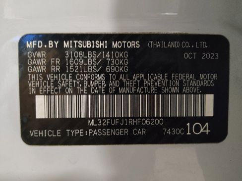 Used 2024 Mitsubishi Mirage G4 ES FWD image 33