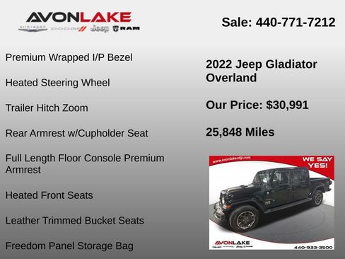 Used 2022 Jeep Gladiator Overland w/ Popular Equipment Package image 30