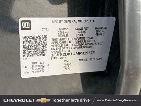 Used 2021 GMC Yukon Denali w/ Advanced Technology Package AWD/4WD image 39