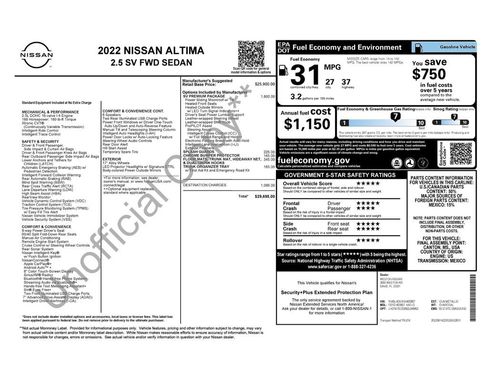 Used 2022 Nissan Altima 2.5 SV w/ SV Premium Package FWD image 6