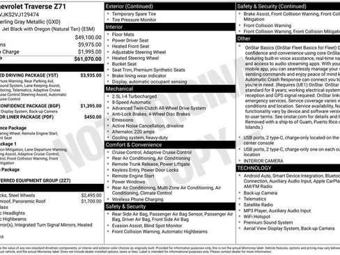 New 2027 Chevrolet Traverse Z71 w/ Enhanced Driving Package AWD/4WD image 28