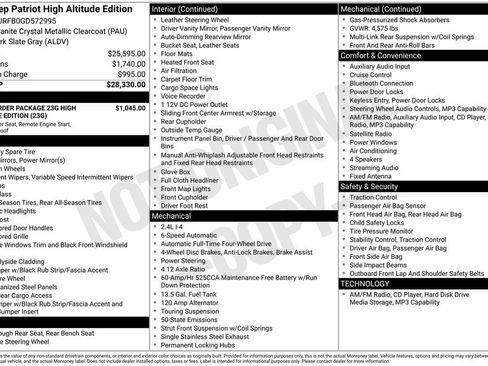 Used 2016 Jeep Patriot High Altitude AWD/4WD image 33