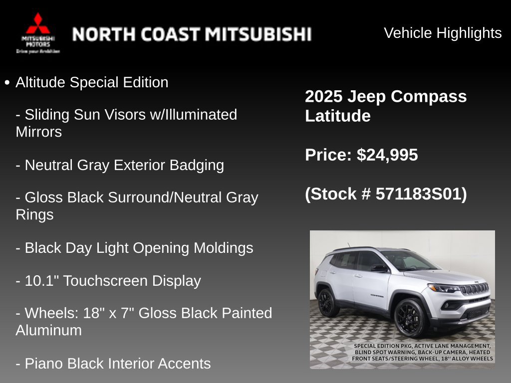 Used 2025 Jeep Compass Latitude w/ Altitude Special Edition AWD/4WD image 2