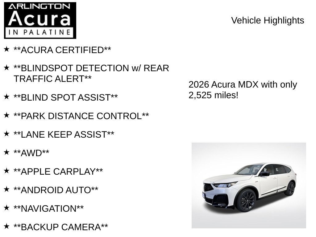 Certified 2026 Acura MDX A-Spec AWD/4WD image 7