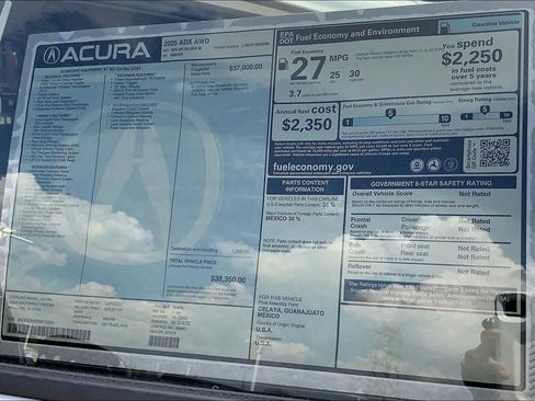 New 2025 Acura ADX AWD image 21