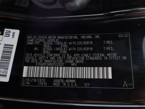 Used 2022 Toyota Highlander XLE AWD/4WD image 58