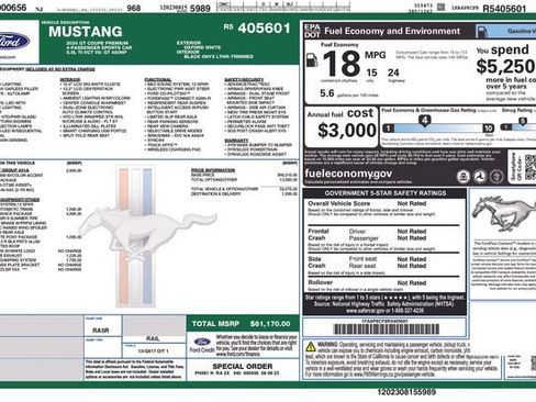 Certified 2024 Ford Mustang GT Premium w/ GT Performance Package RWD image 3