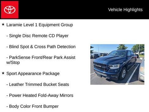 Used 2019 RAM 1500 Laramie w/ Sport Appearance Package AWD/4WD image 10