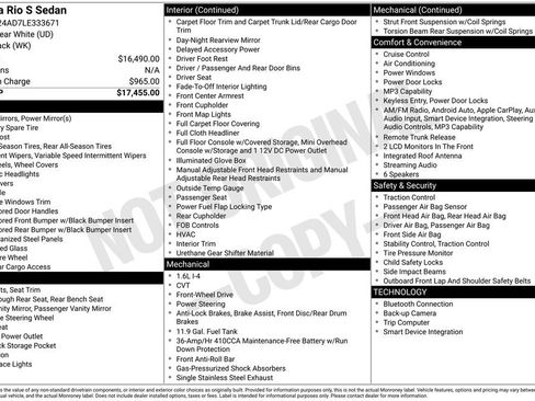 Used 2020 Kia Rio S image 3