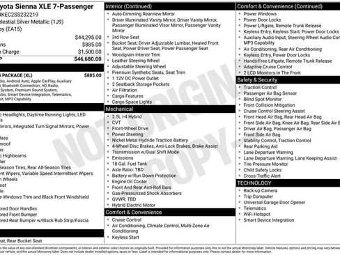 Used 2025 Toyota Sienna XLE w/ XLE Plus Package FWD image 31