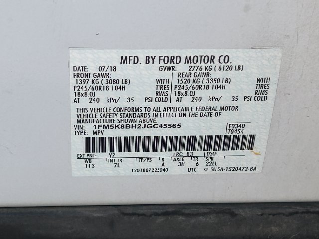 Used 2018 Ford Explorer 4WD w/ Class II Trailer Tow Package image 35