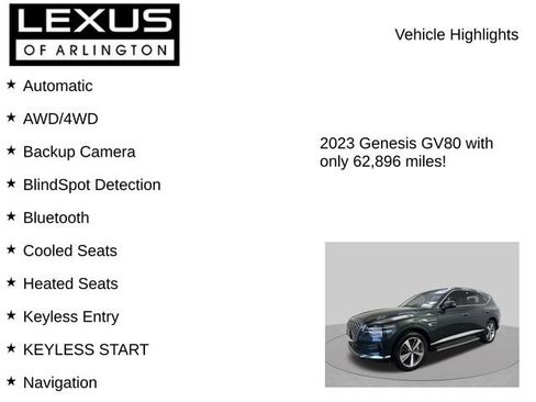 Used 2023 Genesis GV80 2.5T w/ Advanced Package AWD/4WD image 7