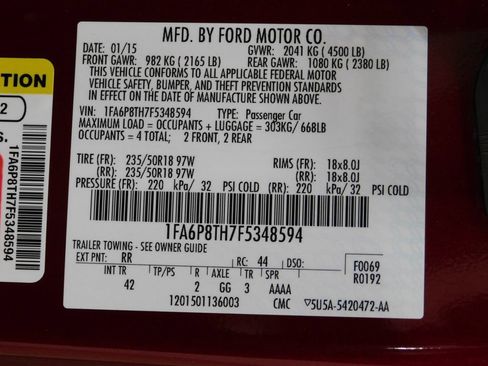 Used 2015 Ford Mustang Premium RWD image 67