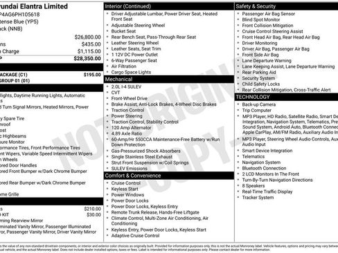 Used 2023 Hyundai Elantra Limited w/ Cargo Package FWD image 23