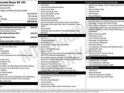 Used 2024 Chevrolet Blazer RS w/ Enhanced Convenience Package AWD/4WD image 11