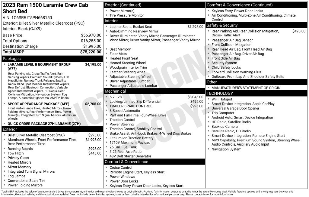 Used 2023 RAM 1500 Laramie AWD/4WD image 2