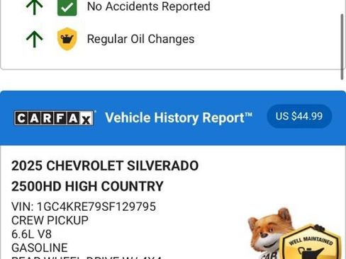 Used 2025 Chevrolet Silverado 2500 High Country w/ Technology Package image 3