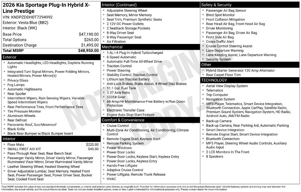 Certified 2026 Kia Sportage X-Line Prestige AWD/4WD image 35