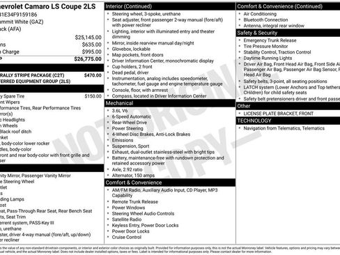 Used 2015 Chevrolet Camaro LS w/ Orange Rally Stripe Package image 9