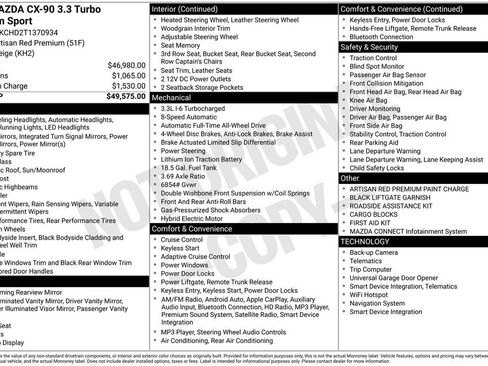 New 2026 MAZDA CX-90 3.3 Turbo w/ Premium Sport Pkg image 40