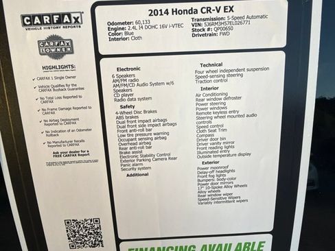 Used 2014 Honda CR-V EX image 10