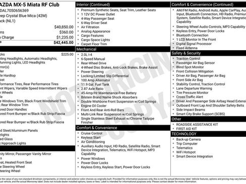 Used 2025 MAZDA MX-5 Miata RF Club image 15