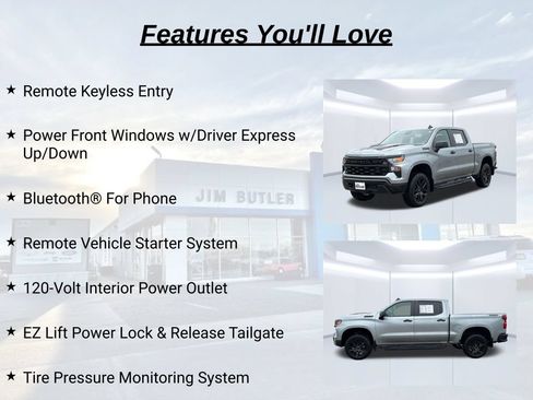 Used 2025 Chevrolet Silverado 1500 Custom Trail Boss w/ Dark Appearance Package AWD/4WD image 35
