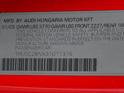 Used 2003 Audi TT 1.8T FWD image 38