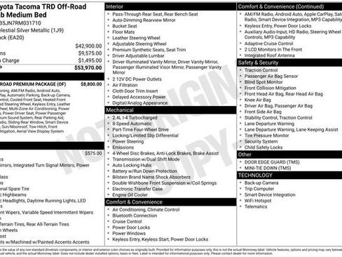 Used 2024 Toyota Tacoma TRD Off-Road w/ TRD Off Road Premium Package AWD/4WD image 5