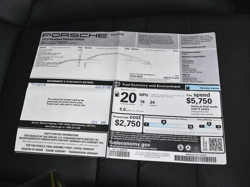 Used 2023 Porsche Panamera Platinum Edition image 60