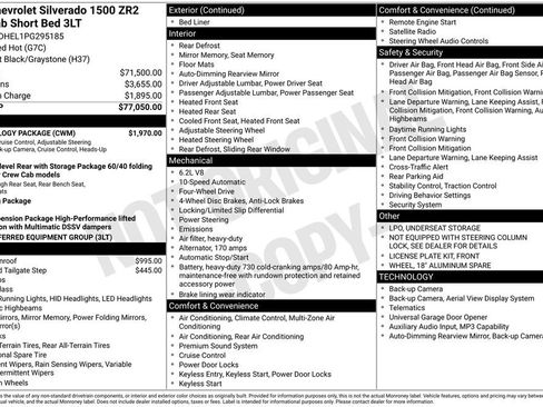Used 2023 Chevrolet Silverado 1500 ZR2 w/ Technology Package AWD/4WD image 40