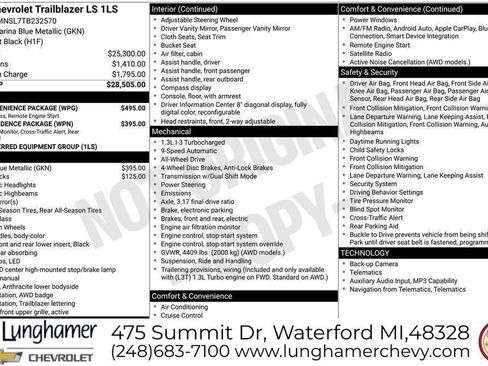 New 2026 Chevrolet TrailBlazer LS w/ LS Convenience Package AWD/4WD image 27