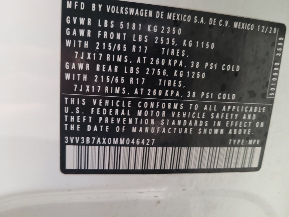 Used 2021 Volkswagen Tiguan SE w/ Panoramic Sunroof Package FWD image 33