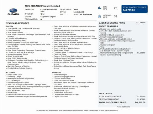 Used 2025 Subaru Forester Limited image 8