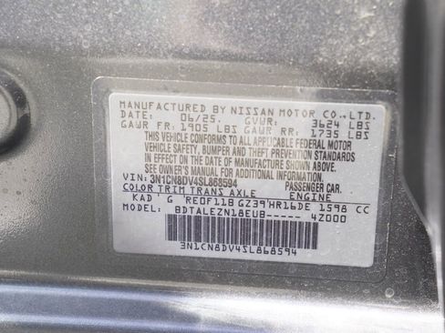 New 2025 Nissan Versa S w/ Trunk Package image 25