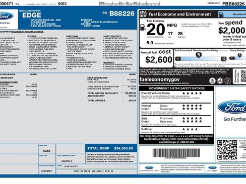 Used 2015 Ford Edge SEL AWD/4WD image 2