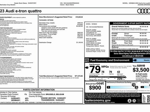 Used 2023 Audi e-tron Premium w/ Convenience Plus Package image 4