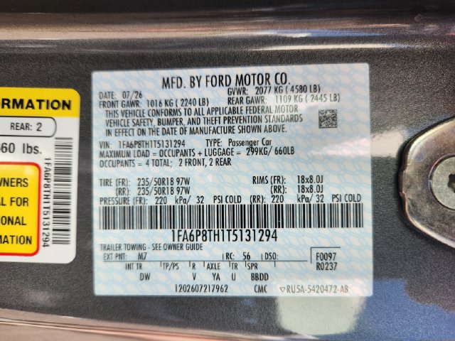 New 2026 Ford Mustang Coupe RWD image 23