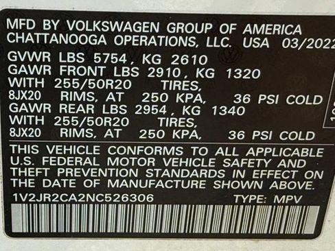 Used 2022 Volkswagen Atlas SE FWD image 45