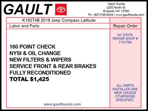Used 2019 Jeep Compass Latitude w/ Cold Weather Group AWD/4WD image 2