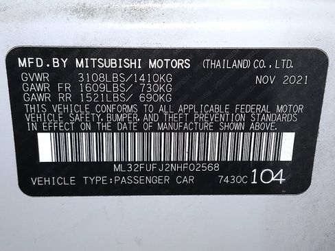 Used 2022 Mitsubishi Mirage G4 ES FWD image 33