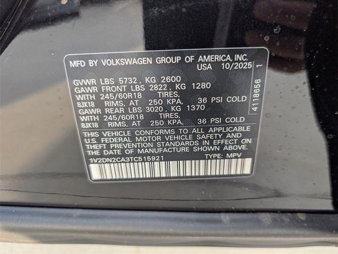 New 2026 Volkswagen Atlas SE image 30