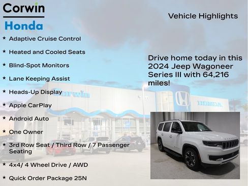 Used 2024 Jeep Wagoneer Series III AWD/4WD image 6