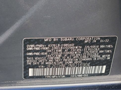 Used 2022 Subaru Crosstrek 2.5i Limited w/ Moonroof Package 2 image 27