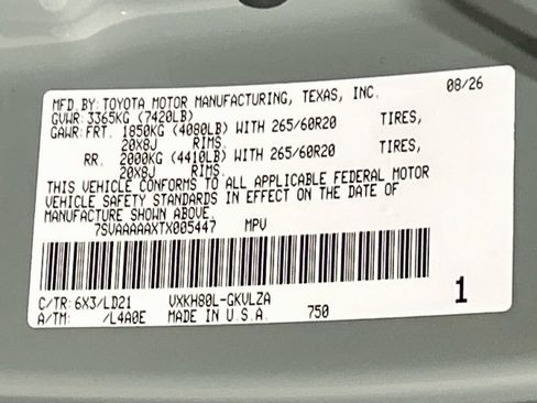 New 2026 Toyota Sequoia Limited RWD image 31