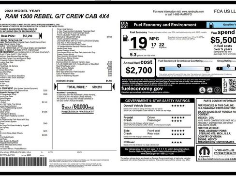 Used 2023 RAM 1500 Rebel w/ Rebel Level 2 Equipment Group AWD/4WD image 9