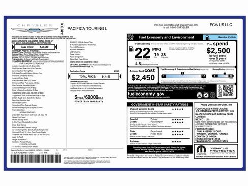 Used 2024 Chrysler Pacifica Touring-L image 2