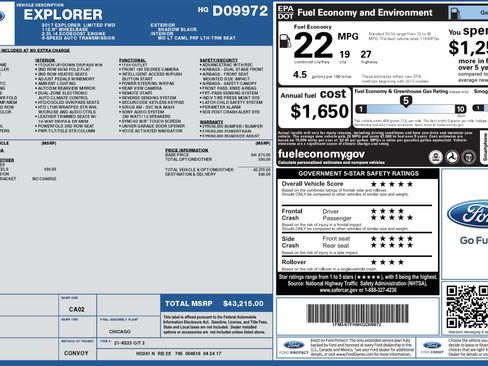 Used 2017 Ford Explorer Limited FWD image 5
