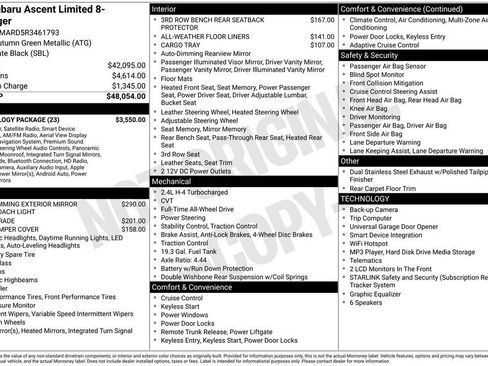 Used 2024 Subaru Ascent Limited w/ Technology Package AWD/4WD image 2
