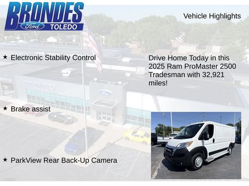 Used 2025 RAM ProMaster 2500 w/ U-Haul Equipment Group FWD image 12
